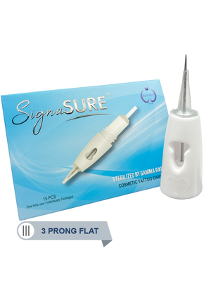 3 Prong Needle, Flat for Signasure Machine 15/Box, 0.35mm