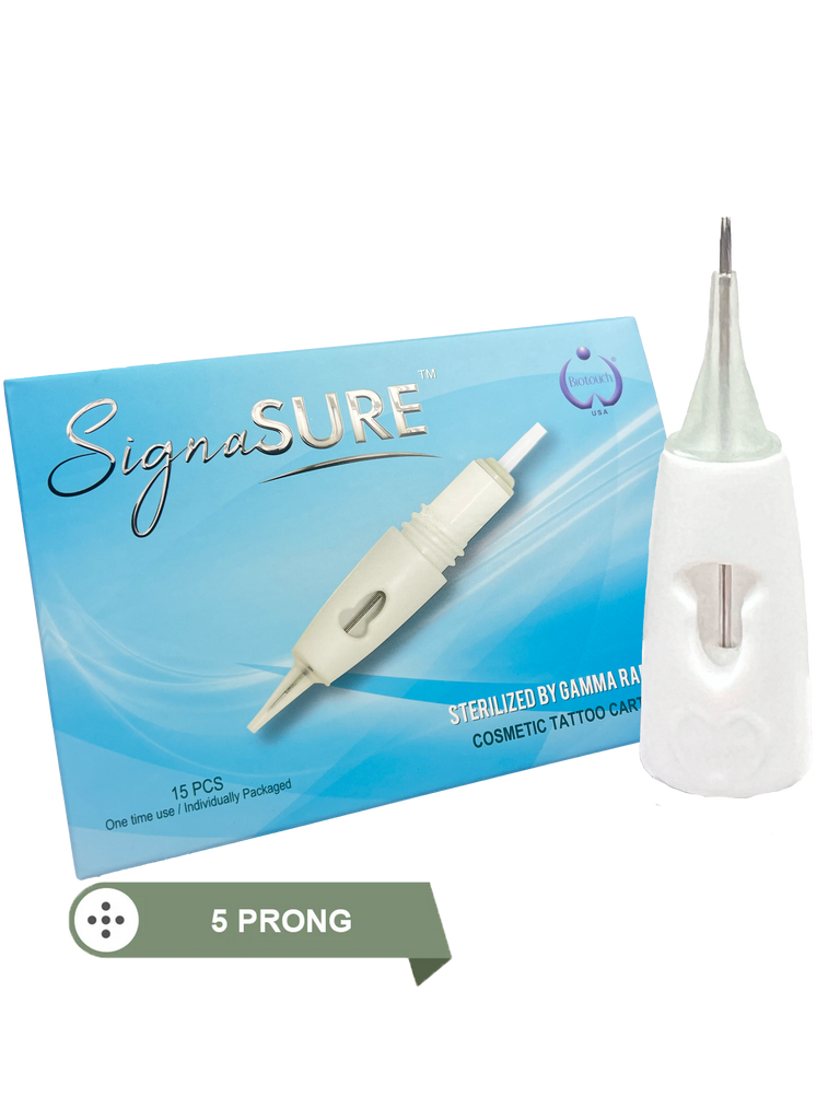 5 Prong Needle Round for Signasure Machine 15/Box, 0.35mm