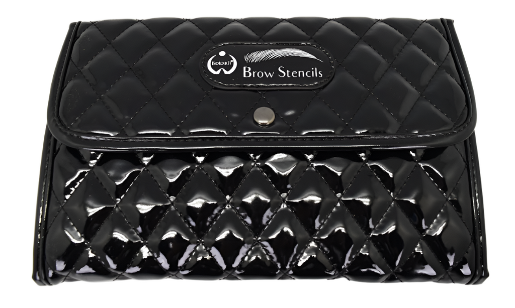 4 Disposable, Adhesive Trendy Style Brow Stencil Kit with Shape & Hair Stroke Cutouts (160 stencil total)