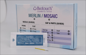 Merlin 5 Prong Needles, Round,20/box  0.4mm