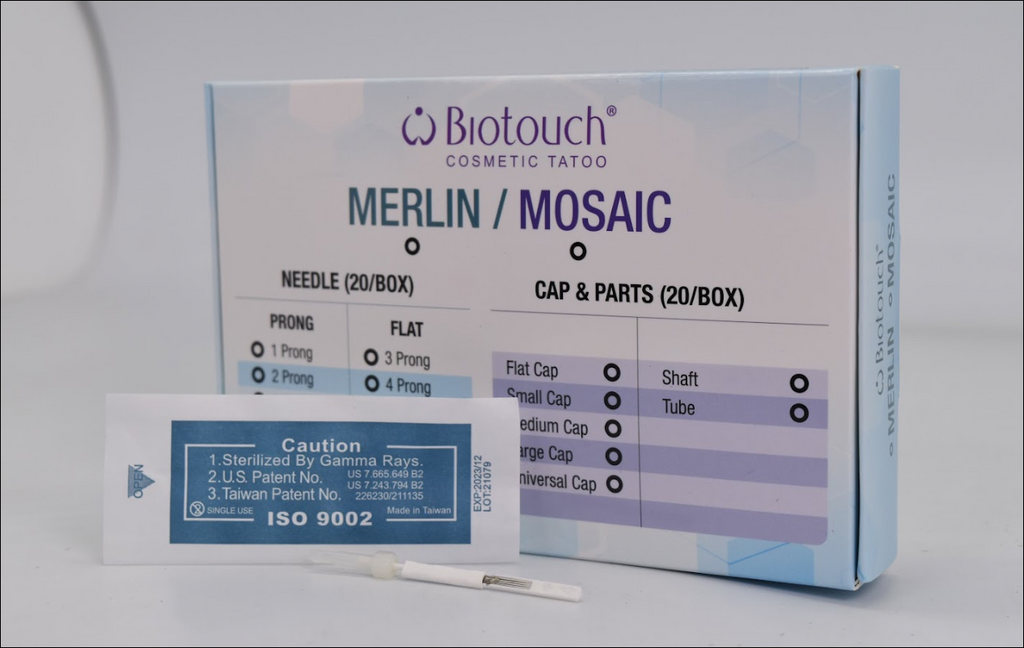 Merlin 4 prong Needle, Flat 20/box, 0.4mm