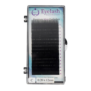 Premium MInk Lashes C-Curl 0.20 x 12 mm 16 pcs/pack
