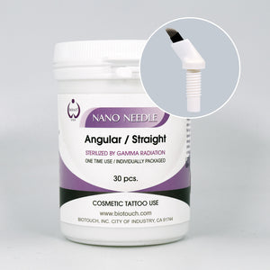 NANO Needle 18 Prong, Slanted, Black, Threaded, ANGULAR ARM, 30/Box, 0.18mm