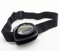 Hands Free Adjustable LED Headlight and Head Band, AAA Batteries Not Included