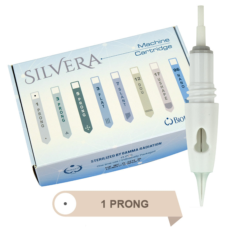 1 Prong Needle Round for Silvera Machine 15/Box, 0.25mm