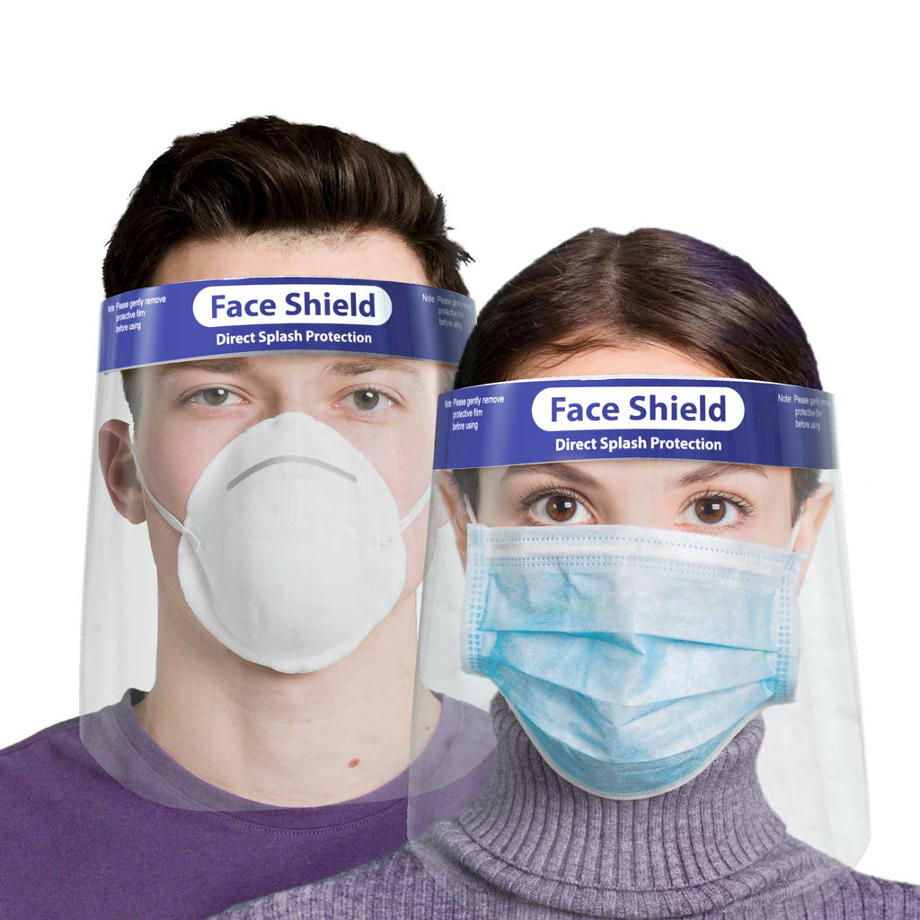 Protective Face Shield with Clear Plastic Cover