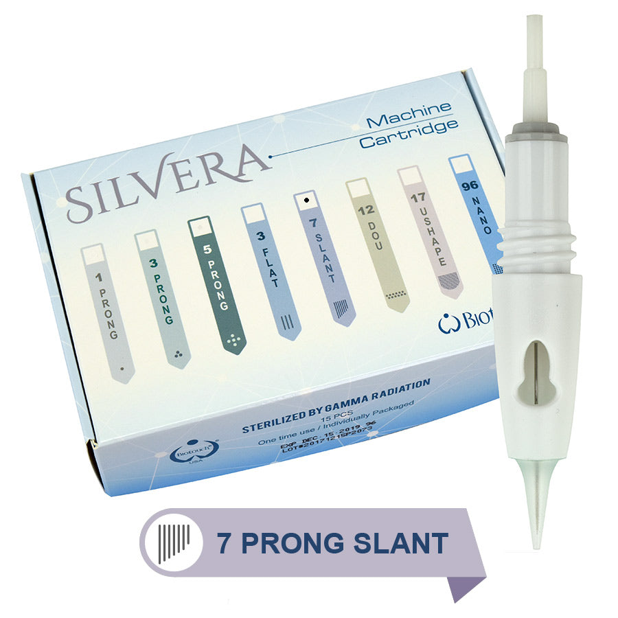 7 Prong Needle, Slanted for Silvera Machine 15/Box, 0.3mm